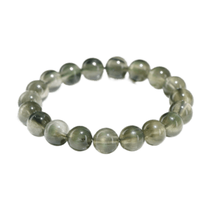 Natural Cat's Eye Green Hair Round Bead Strand