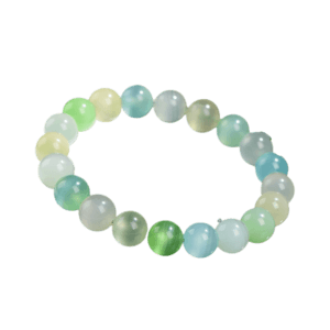 Natural Ice Seed Multi-colour Chrysoprase Round Beads Bracelet